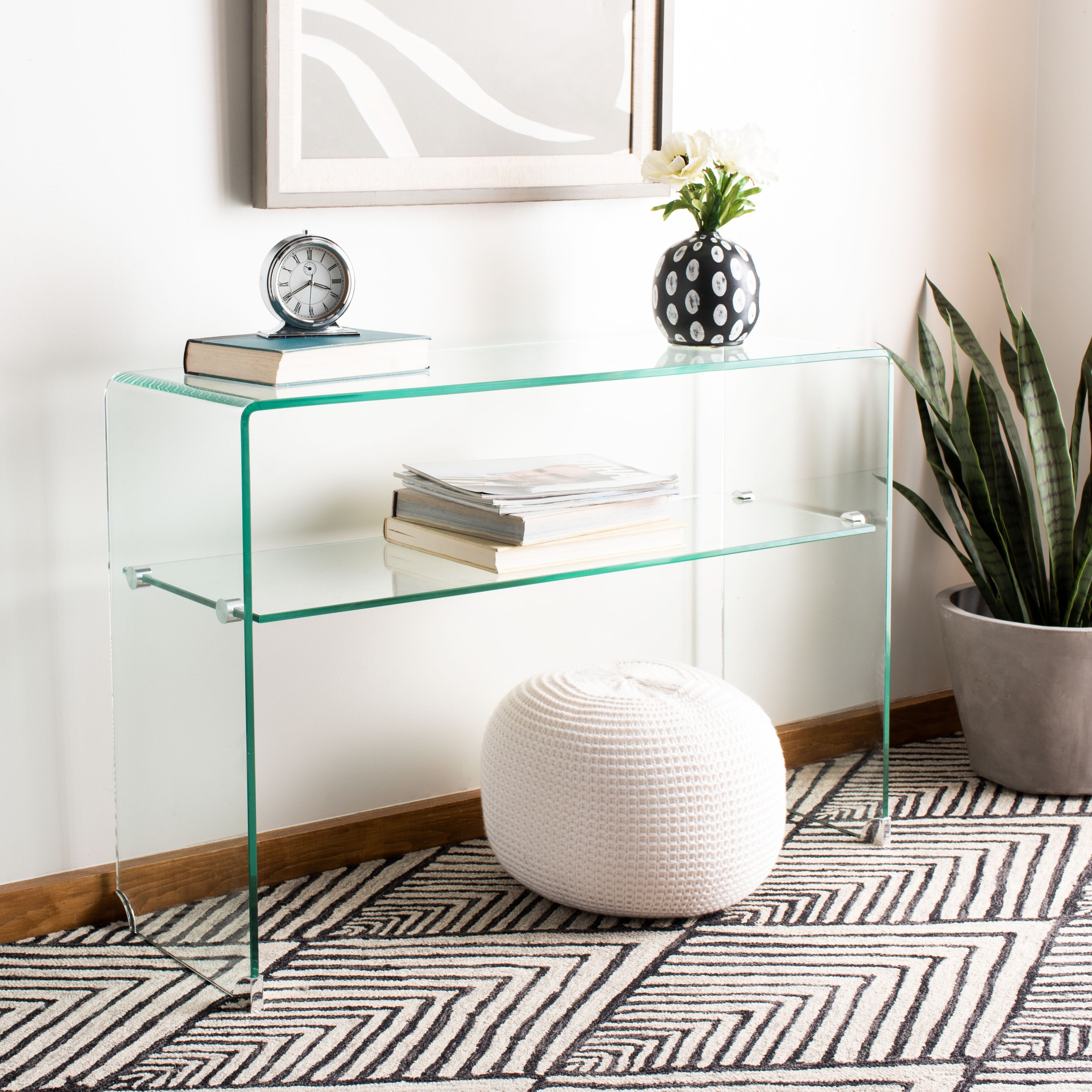 SAFAVIEH Hollis Clear Console Table - 43.3