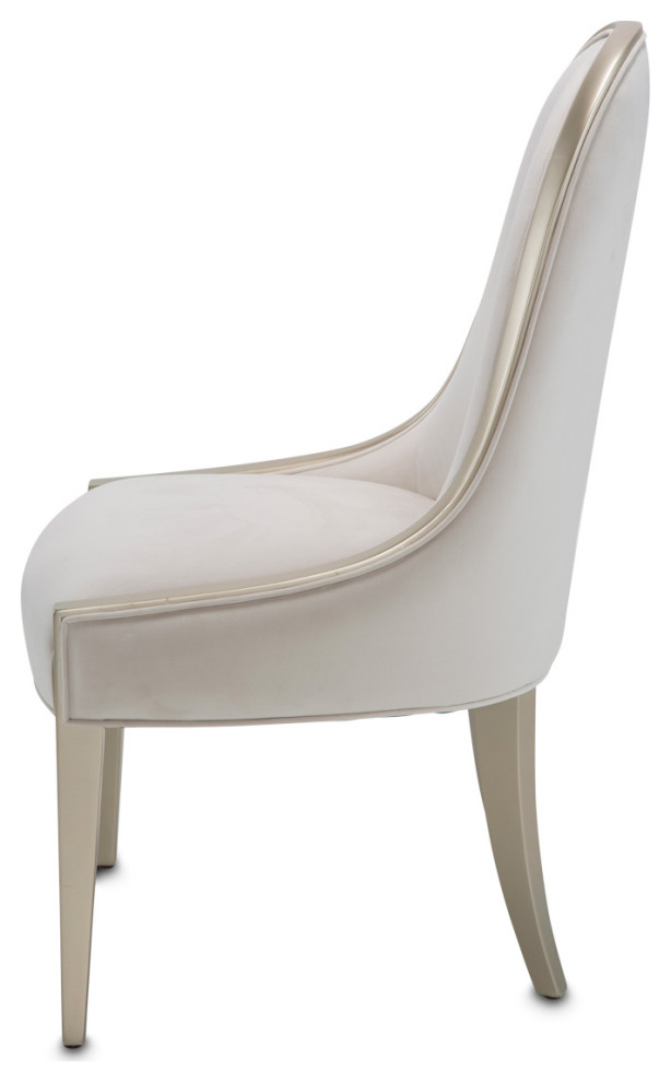 London Place Dining Side Chair   Creamy Pearl   Contemporary   Dining Chairs   by Michael Amini  Houzz