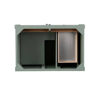 James Martin Vanities Brittany 34.9 in. W x 23.0 in. D x 32.6 in. H Single Bath Vanity Cabinet without Top in Smokey Celadon 650-V36-SC