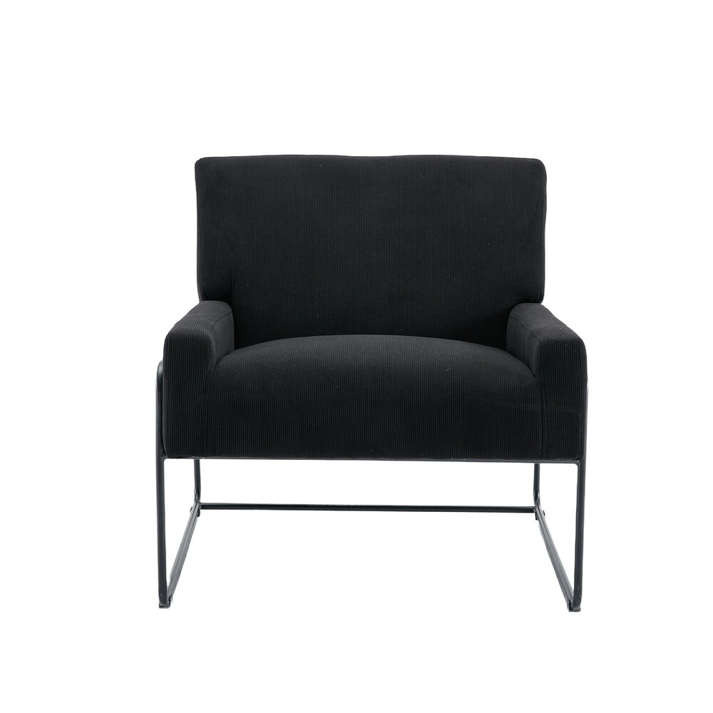 High Density Soft Armchair Living Room Accent Chair  Black