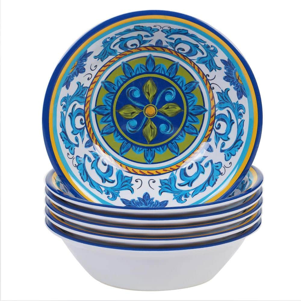 Certified International Lucca Melamine Multicolor All Purpose Bowl (Set of 6) 23962SET6