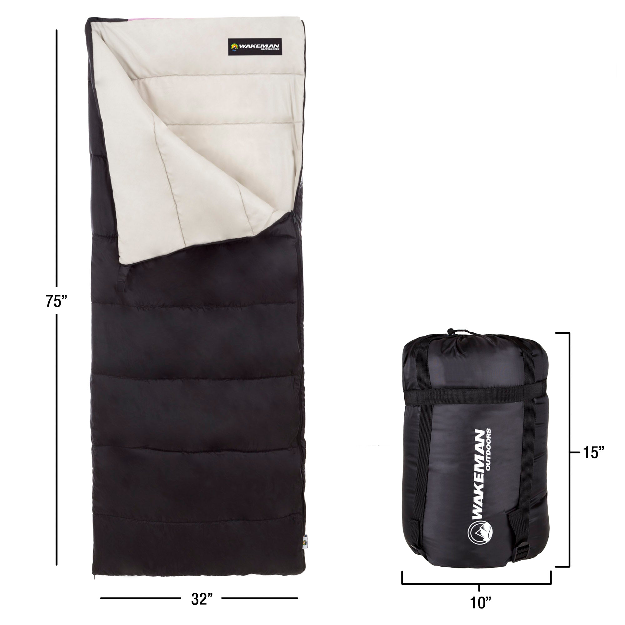 Wakeman 50F Rectangular Sleeping Bag