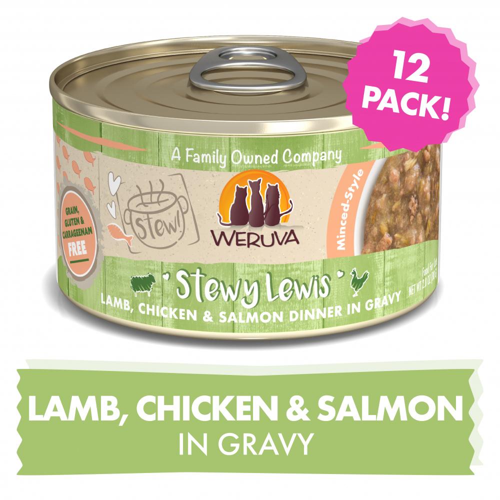 Weruva Classic Cat Stews! Stewy Lewis with Lamb Chicken and Salmon in Gr