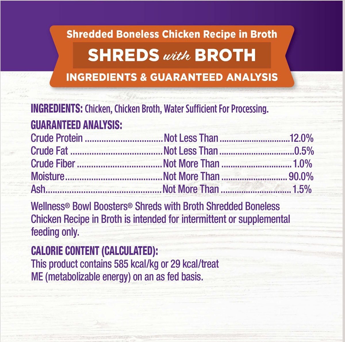 Wellness CORE Simply Shreds Grain-Free Boneless Chicken Wet Cat Food Topper