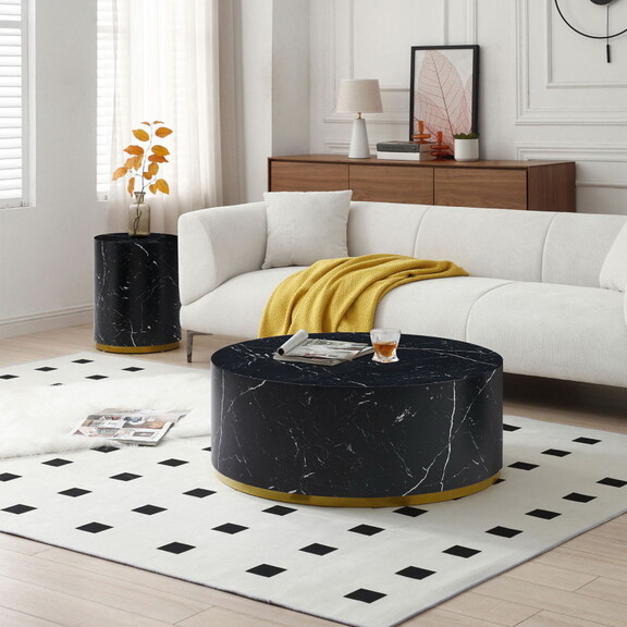 15.75inch Round Sidetable for Living Room Fully as...