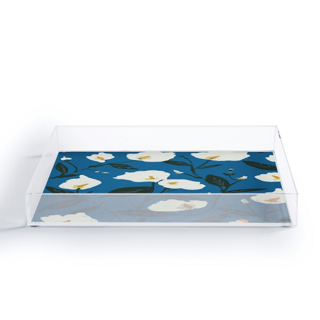 Alison Janssen Peace Lilies Acrylic Tray Deny Designs