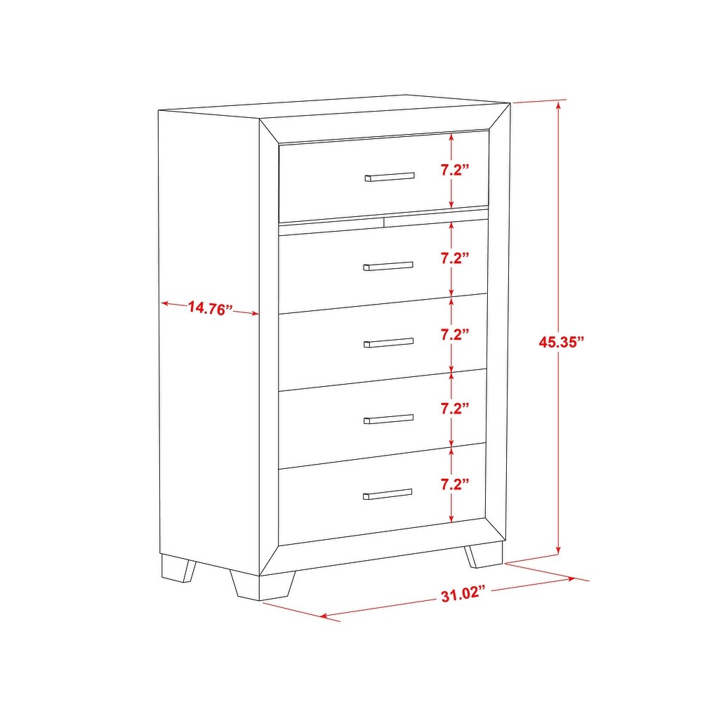 East West Furniture Pandora Wooden queen bedroom set with a queen bed frames White Finish(Pieces Option)