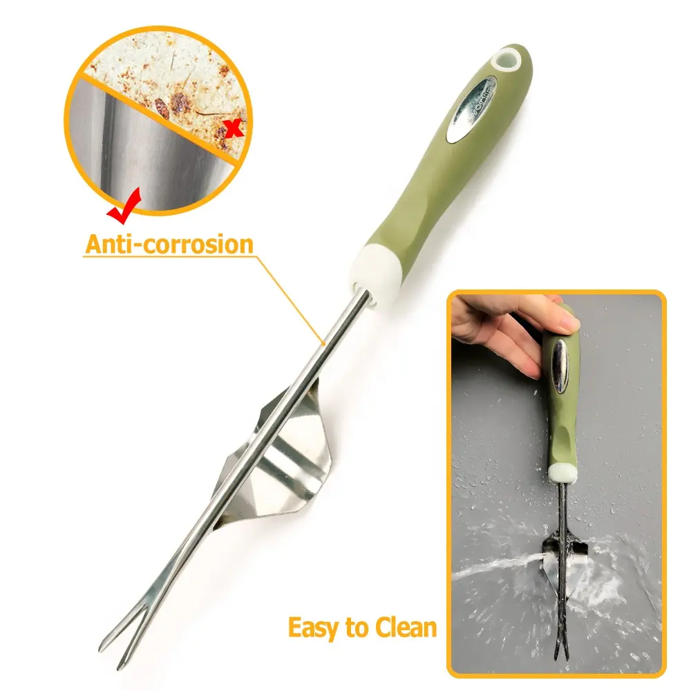 Soft PP TPR Handle Bow Shape Hot Design Stainless Steel Weeder Garden Hand Tools