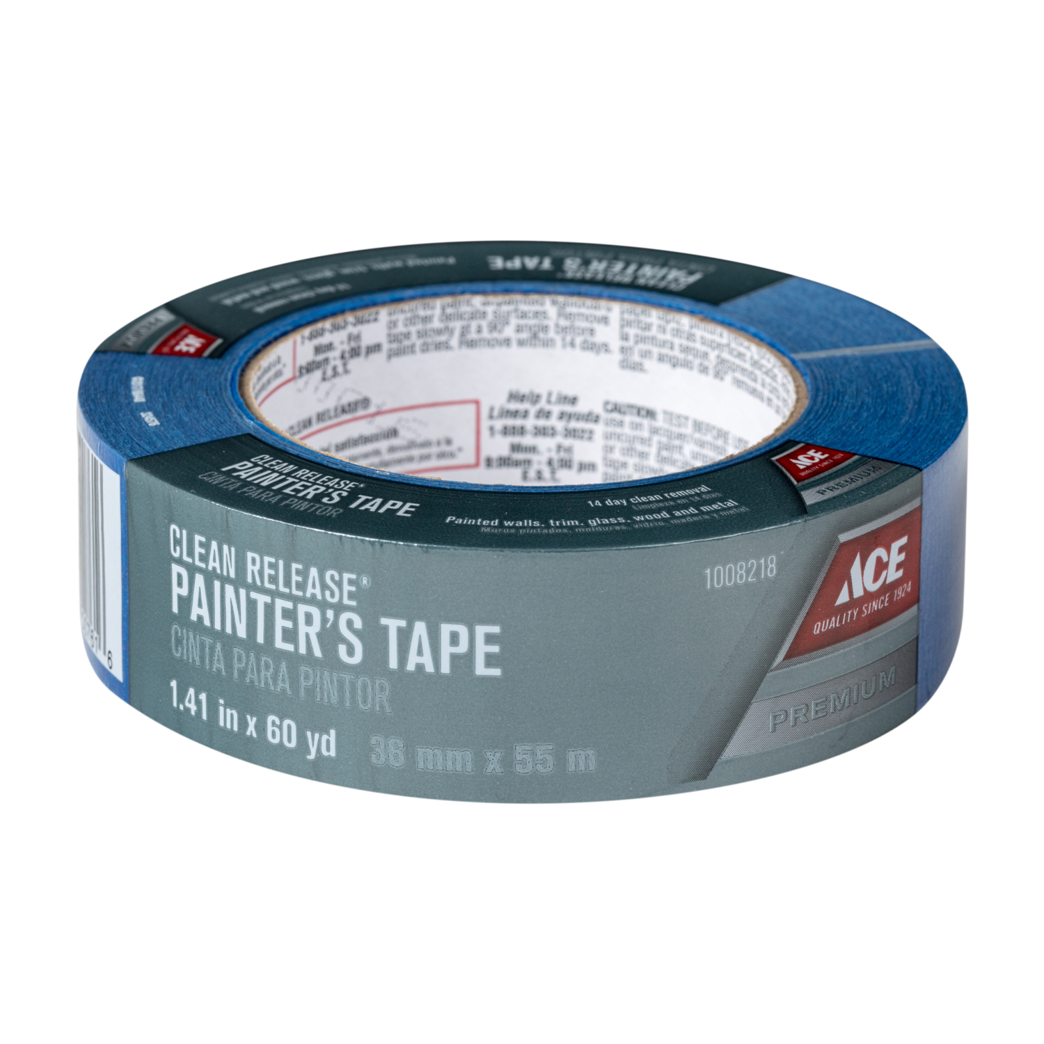 Ace Clean Release 1.41 in. W X 60 yd L Blue Medium Strength Painter-u0027s Tape 1 pk