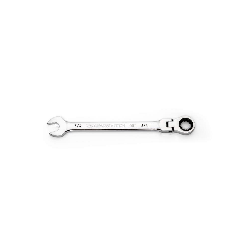 3/4 90T 12 Point Flex Head Ratcheting Combination Wrench ;