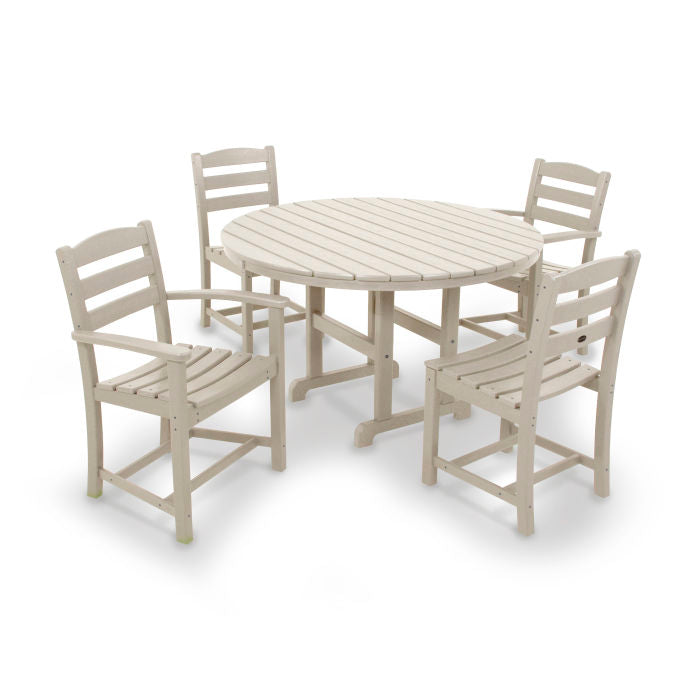 Polywood La Casa Café 5-Piece Round Farmhouse Dining Set PWS171-1