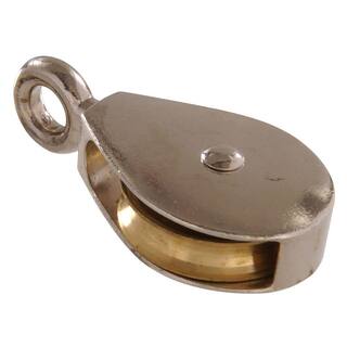 Hardware Essentials Solid Brass Single Sheave Fixed Pulley (2) 321588.0