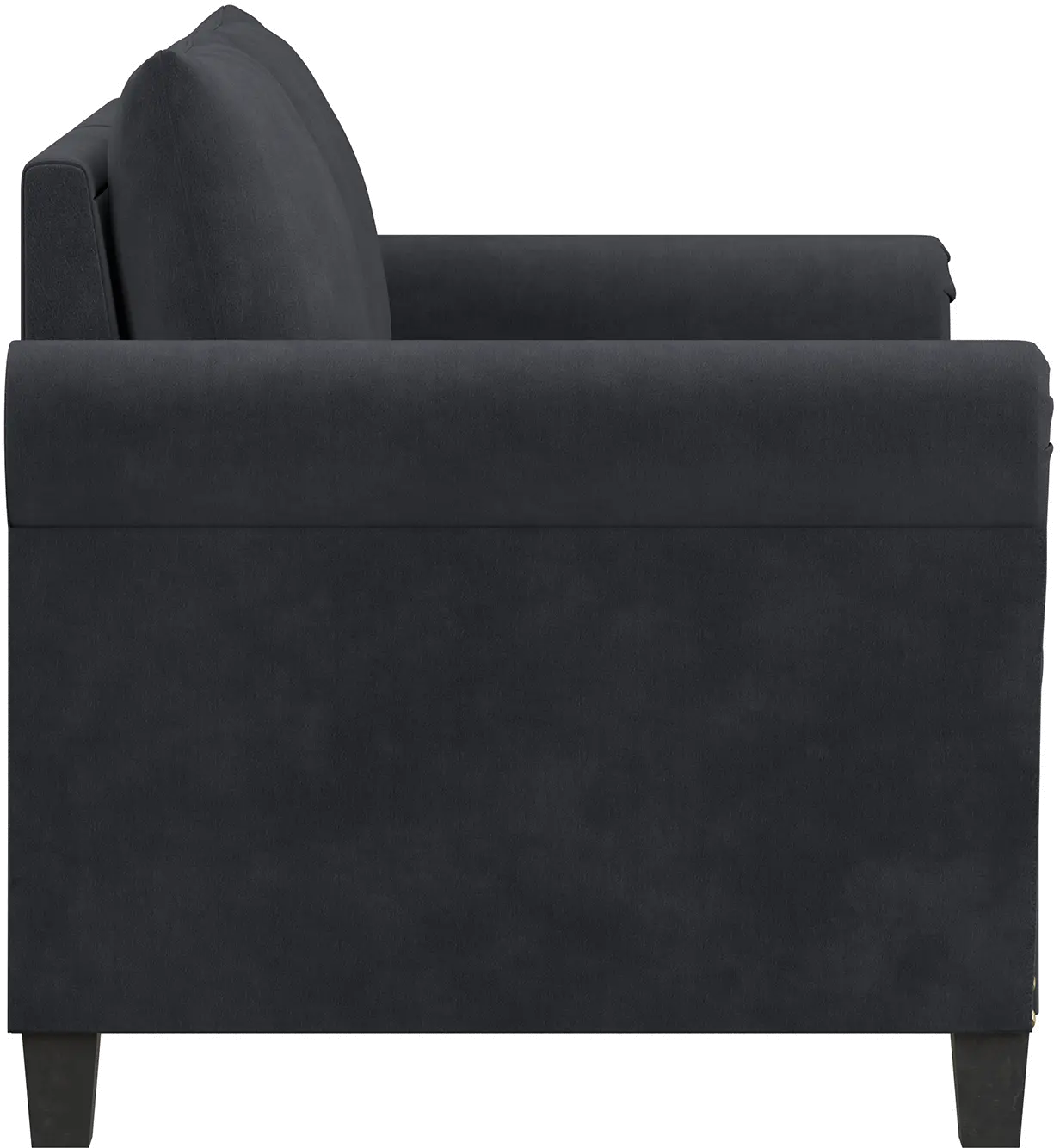 Jay Charcoal Loveseat with Nail Head Trim