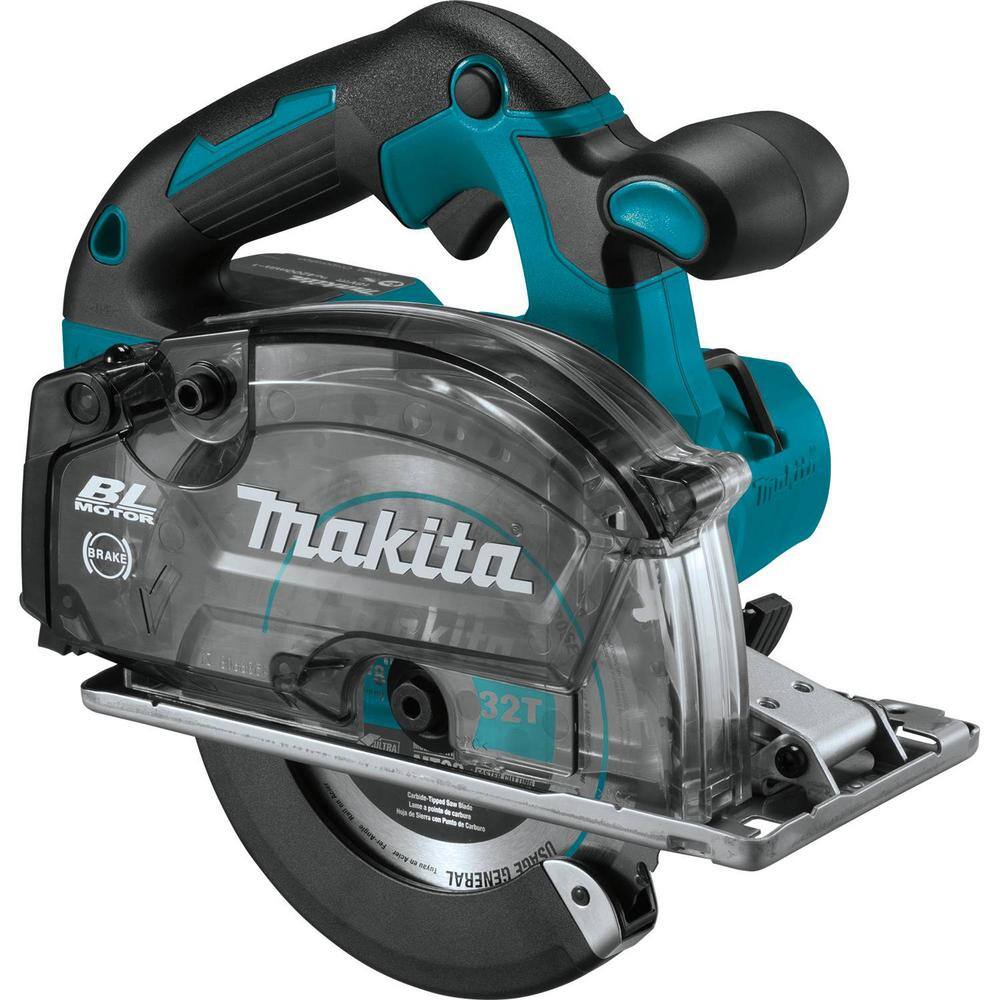 Makita 18V LXT Lithium-Ion Brushless Cordless 5-78 in. Metal Cutting Saw with Electric Brake and Chip Collector Tool-Only XSC04Z