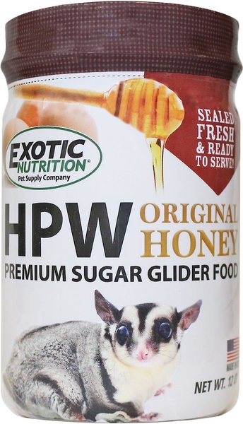 Exotic Nutrition HPW Original Honey Sugar Glider Food， 12-oz jar