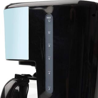 HADEN Heritage 12 Cup Programmable Coffee Maker with Countertop Microwave Blue 75032 + 75031