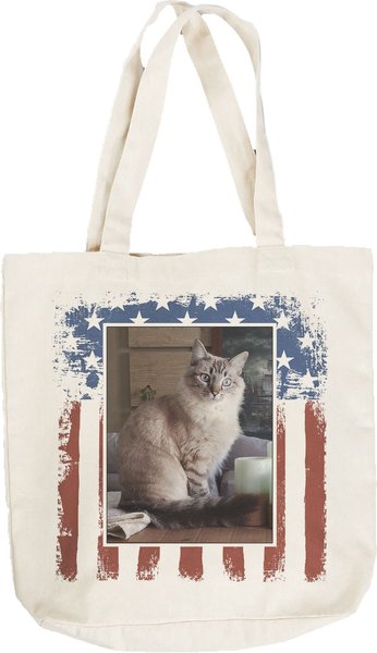 Tribe Socks Personalized Custom Dog and Cat Photo Americana USA Tote Bag