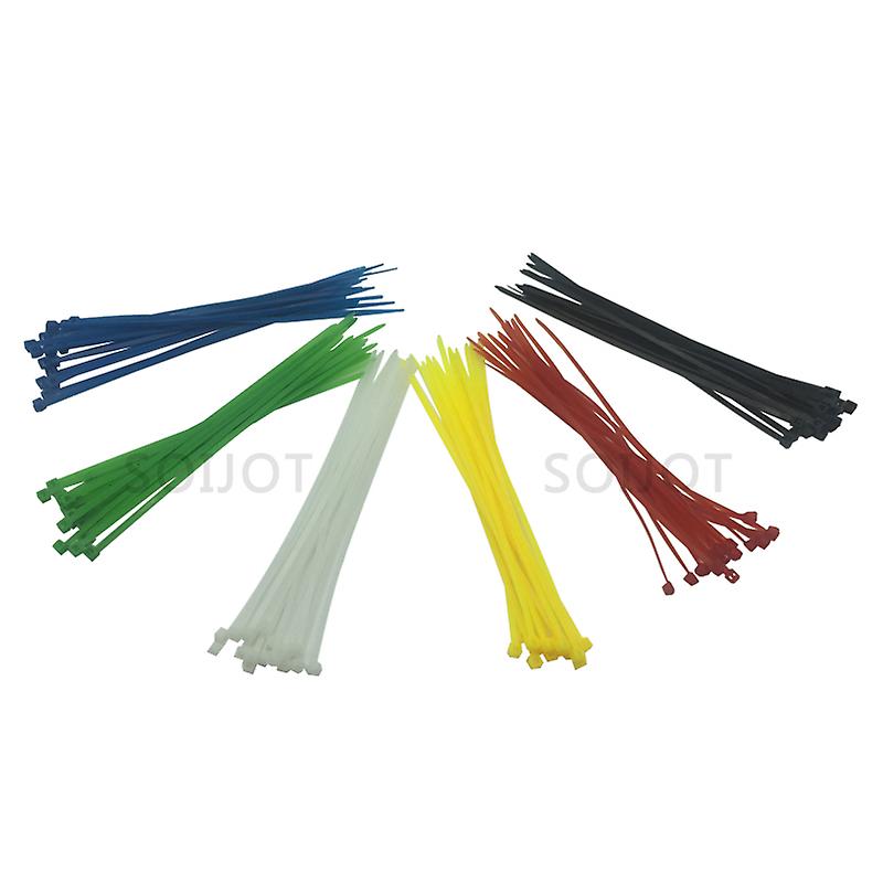 Born Pretty Self-locking Plastic Nylon Wire Cable Zip Ties 100pcs Mix Cable Ties Fasten Loop Cable Various Specifications