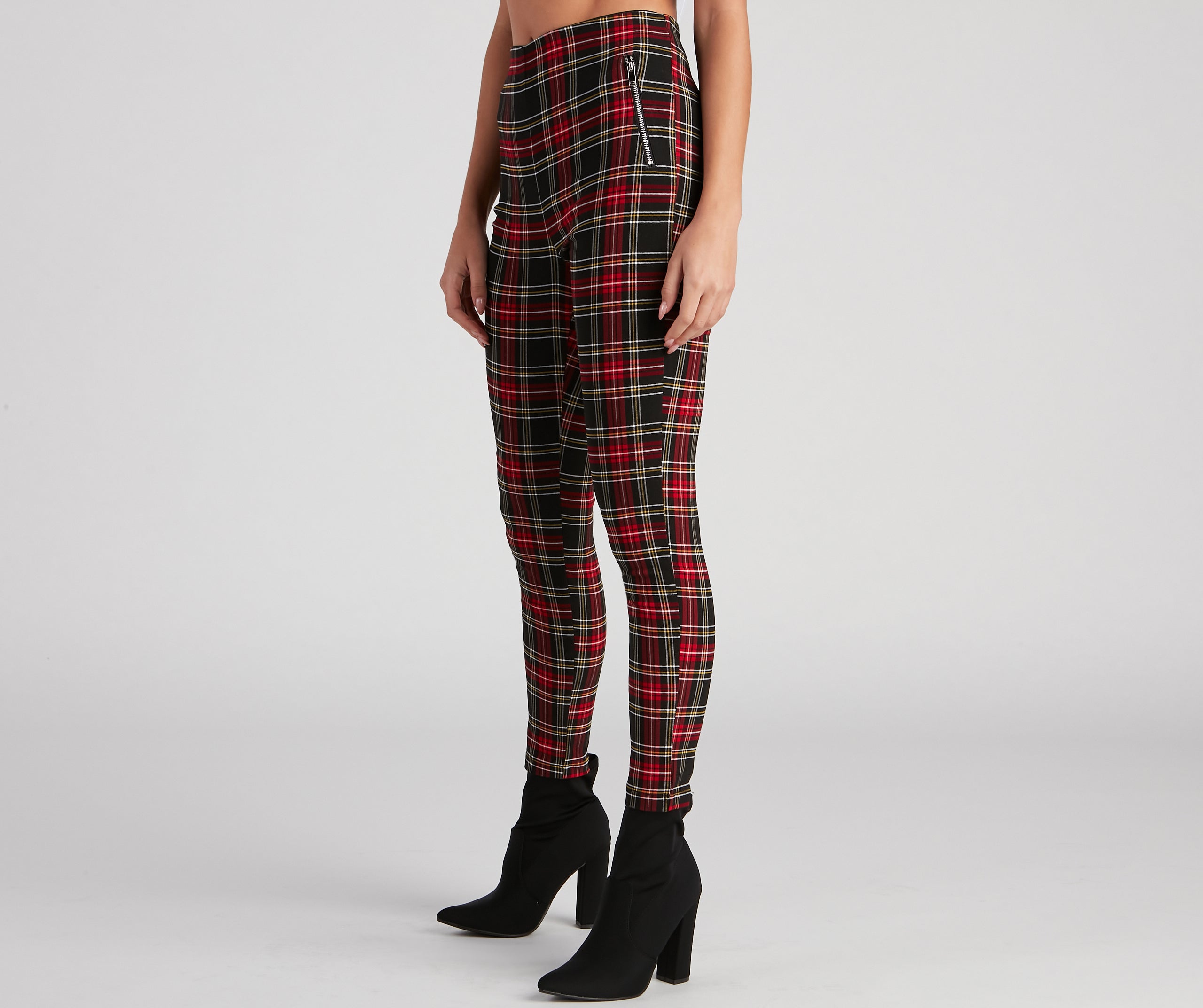 Perfect In Plaid High-Rise Pants