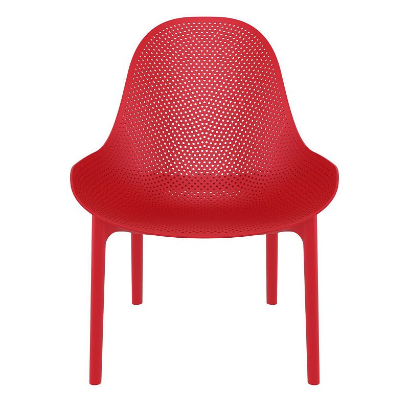 32.75 Red Solid Patio Lounge Chair