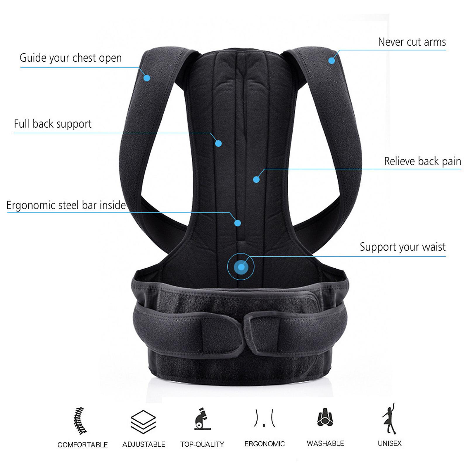 Posture Corrector For Women Men Kyphosis Brace Adjustable Comfortable Scoliosis Back Humpback Correction Belt For Students Children Adult  L