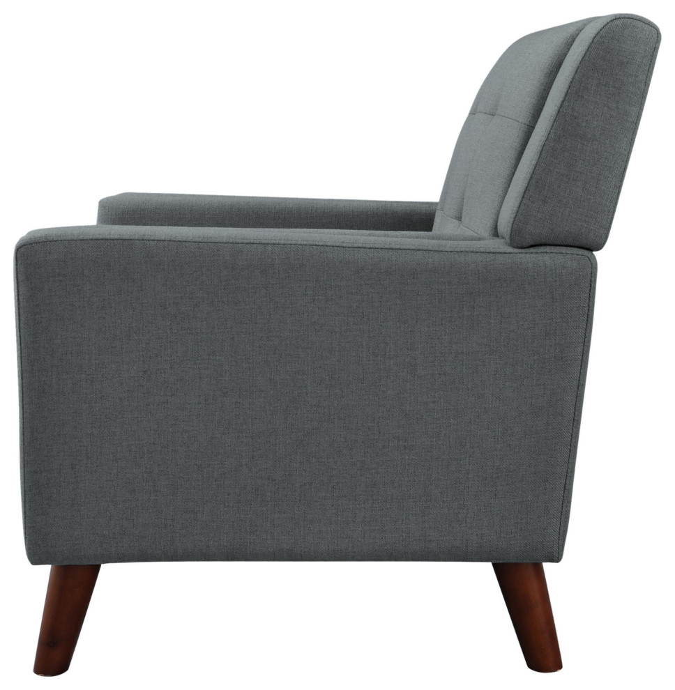 GDF Studio Evelyn Mid Century Modern Fabric Arm Chair   Midcentury   Armchairs And Accent Chairs   by GDFStudio  Houzz