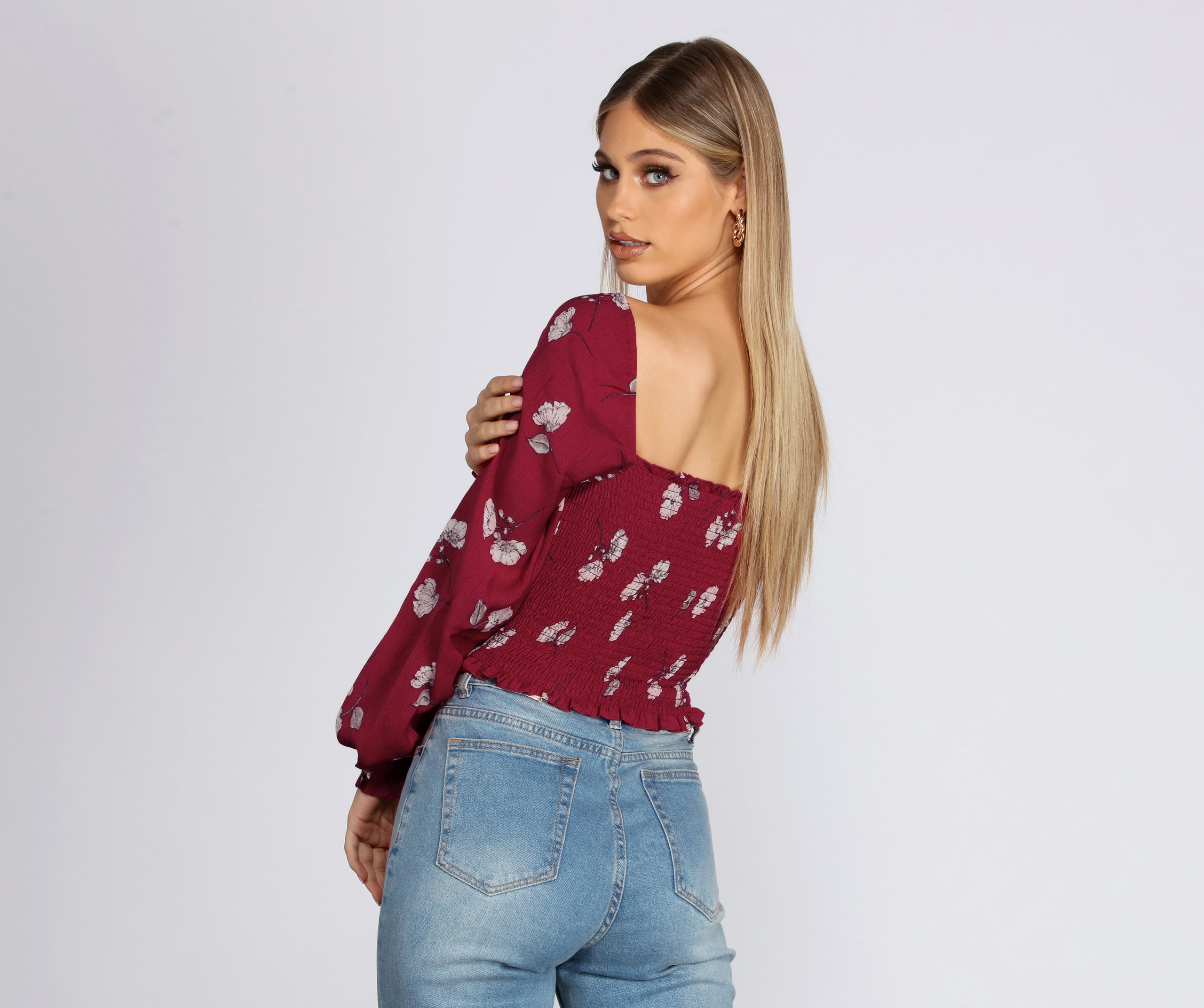 Floral Sweetheart Top