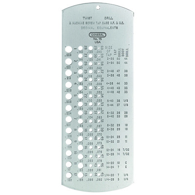 General 15 Drill Gage  1 To 60