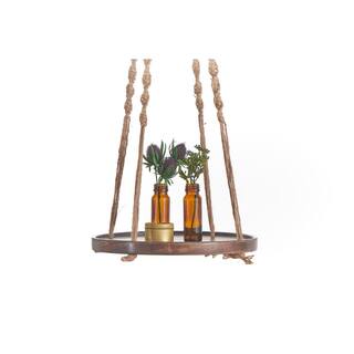 Primitive Planters 36 in. Jute Wooden Shelf Hanger 9710