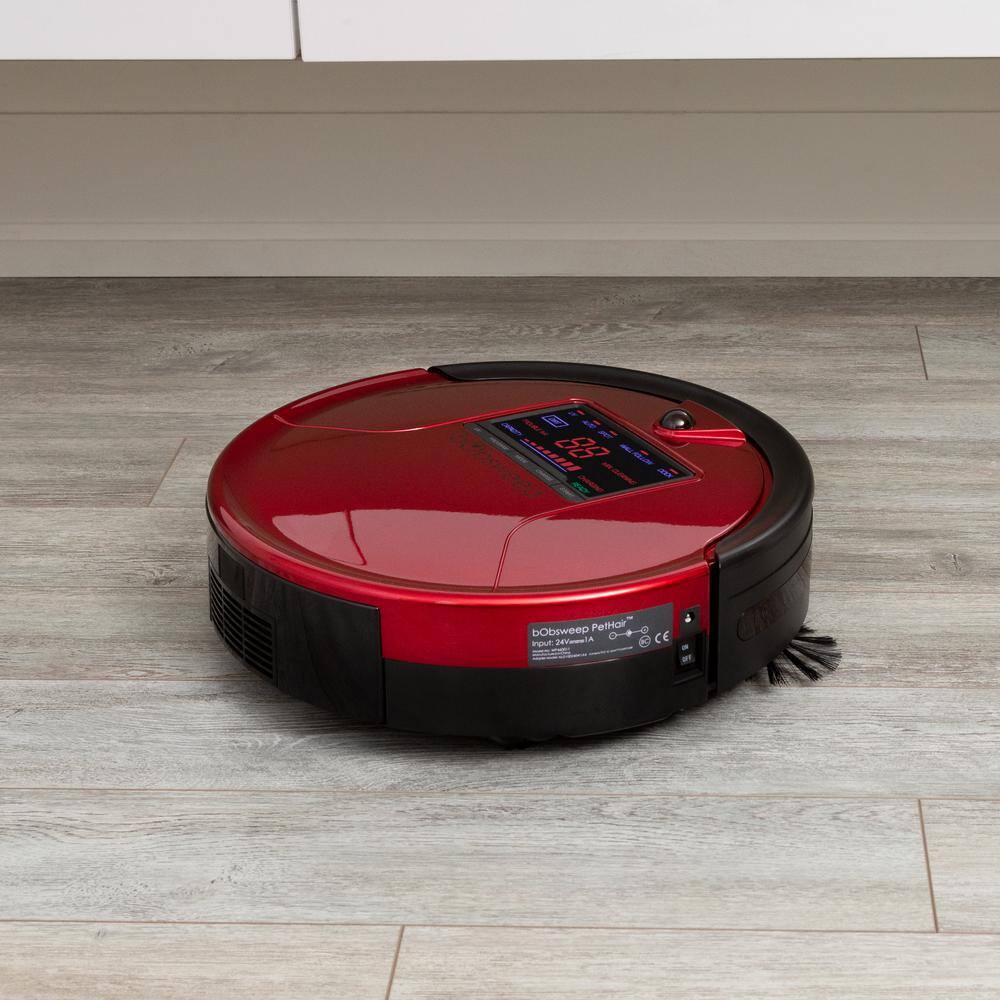 bObsweep PetHair Robotic Vacuum Cleaner and Mop with Auto Recharging Station Large dustbin Stair  Obstacle Detection in Rouge WP460011RO