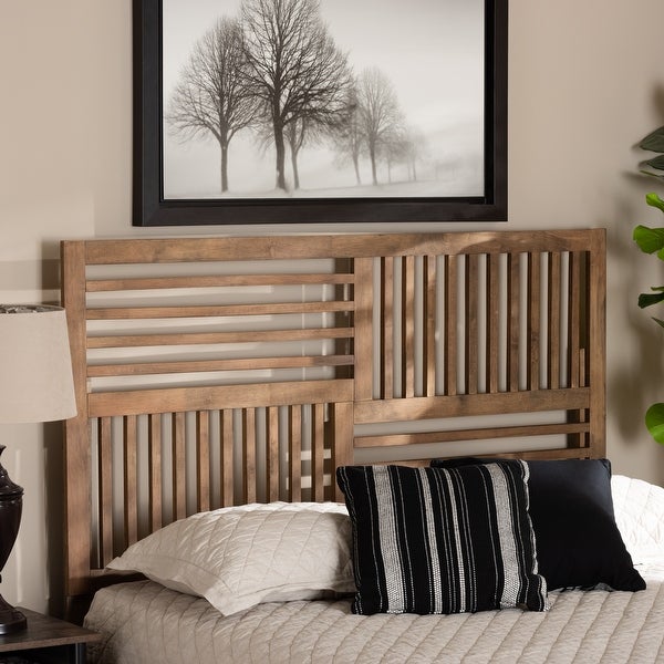 Adler Transitional Ash Walnut Finished Wood Headboard - - 32854435