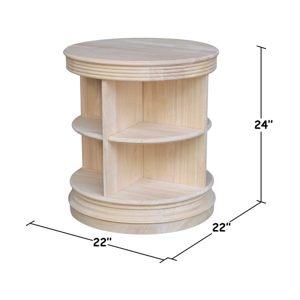 Library Round End Table