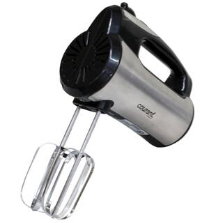 Courant 250-Watt 5-Speed Hand Mixer with Storage Stand for Mixer Beaters and Hooks - Stainless Steel MCHM1580ST974