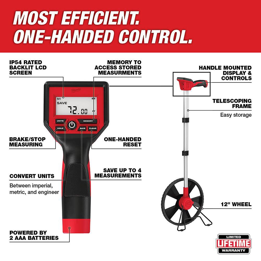 Milwaukee Digital Measuring Wheel 12