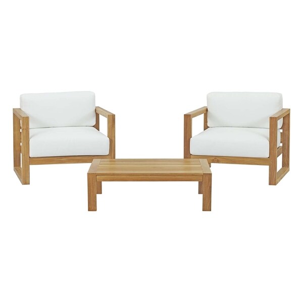 Upland 3 Piece Outdoor Patio Teak Set