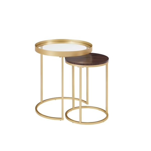 Middlebrook Contemporary Glass-Top Nesting Tables