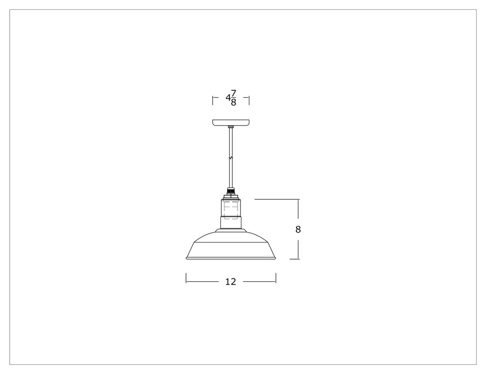 12 quotStandard Steel Warehouse Style Pendant Light   Farmhouse   Outdoor Hanging Lights   by Steel Lighting Co  Houzz