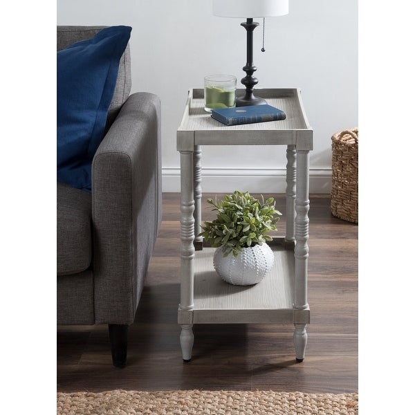 Kate and Laurel Bellport Wood Side Table with Shelf