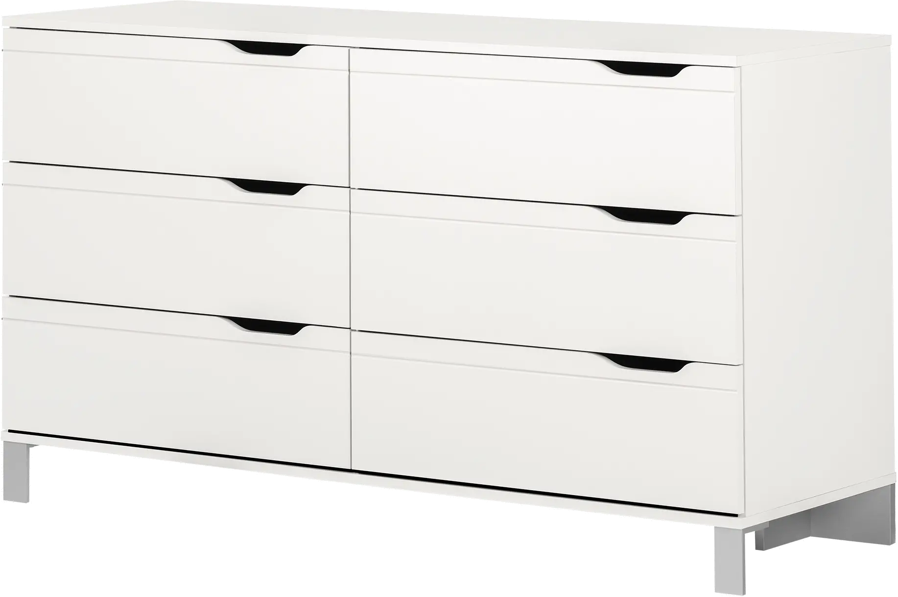 Kanagane Contemporary White Dresser - Kanagane - South Shore