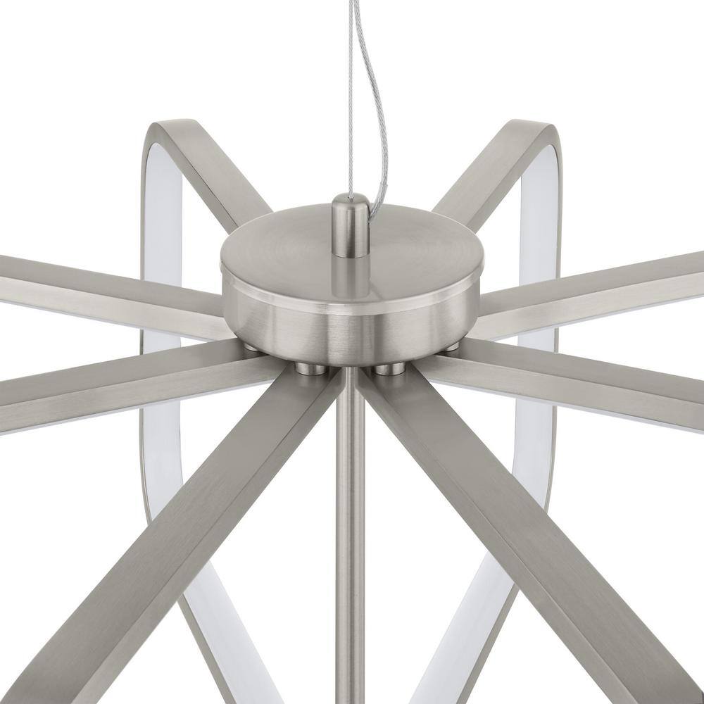 Hampton Bay Birmingham 35-Watt Brushed Nickel Integrated LED Pendant HD7995A2