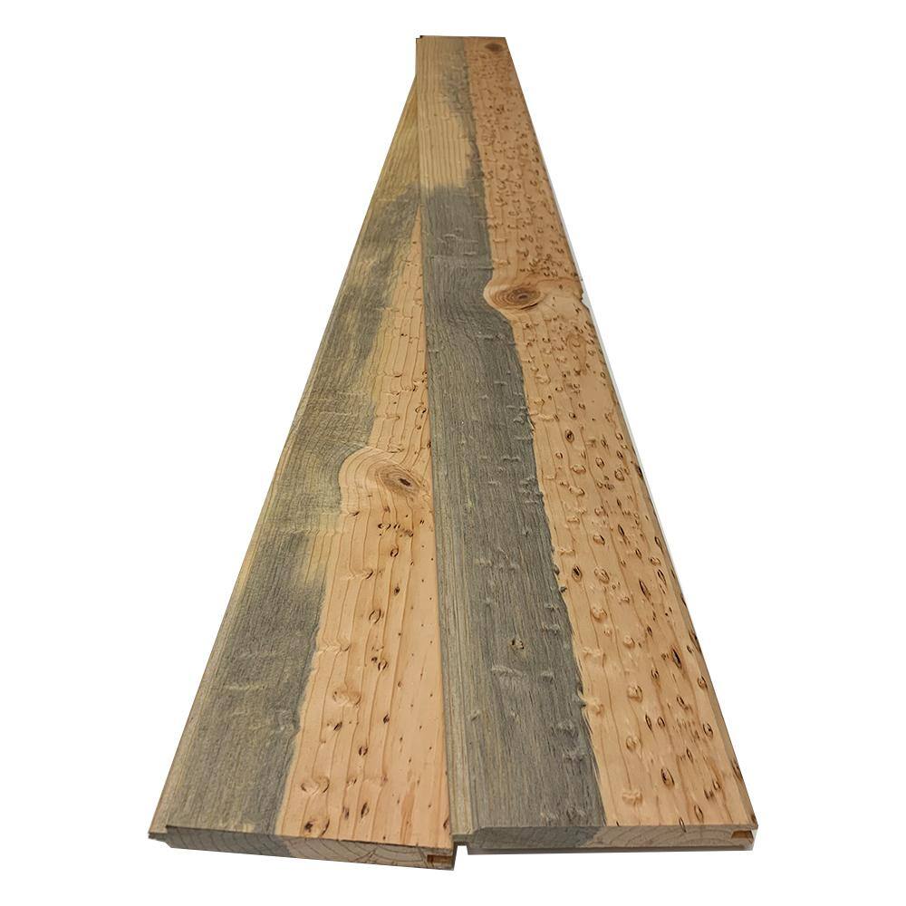 Swaner Hardwood 1 in. x 6 in. x 8 ft. Blue Stain Pine Tongue and Groove Siding Board (2-Pack) OL04051696BSP