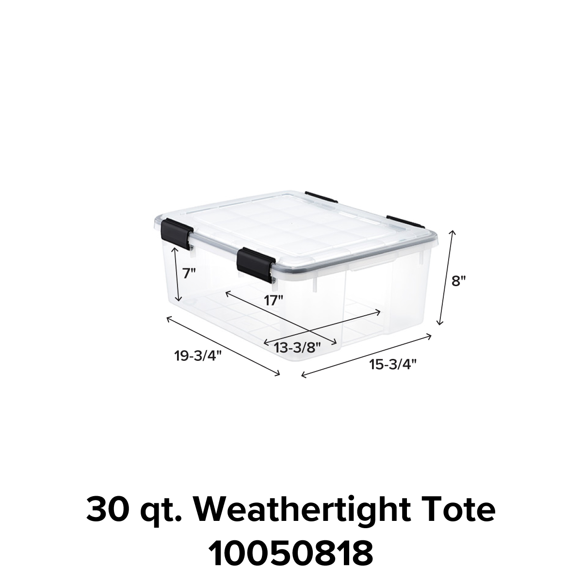 Clear Weathertight Totes