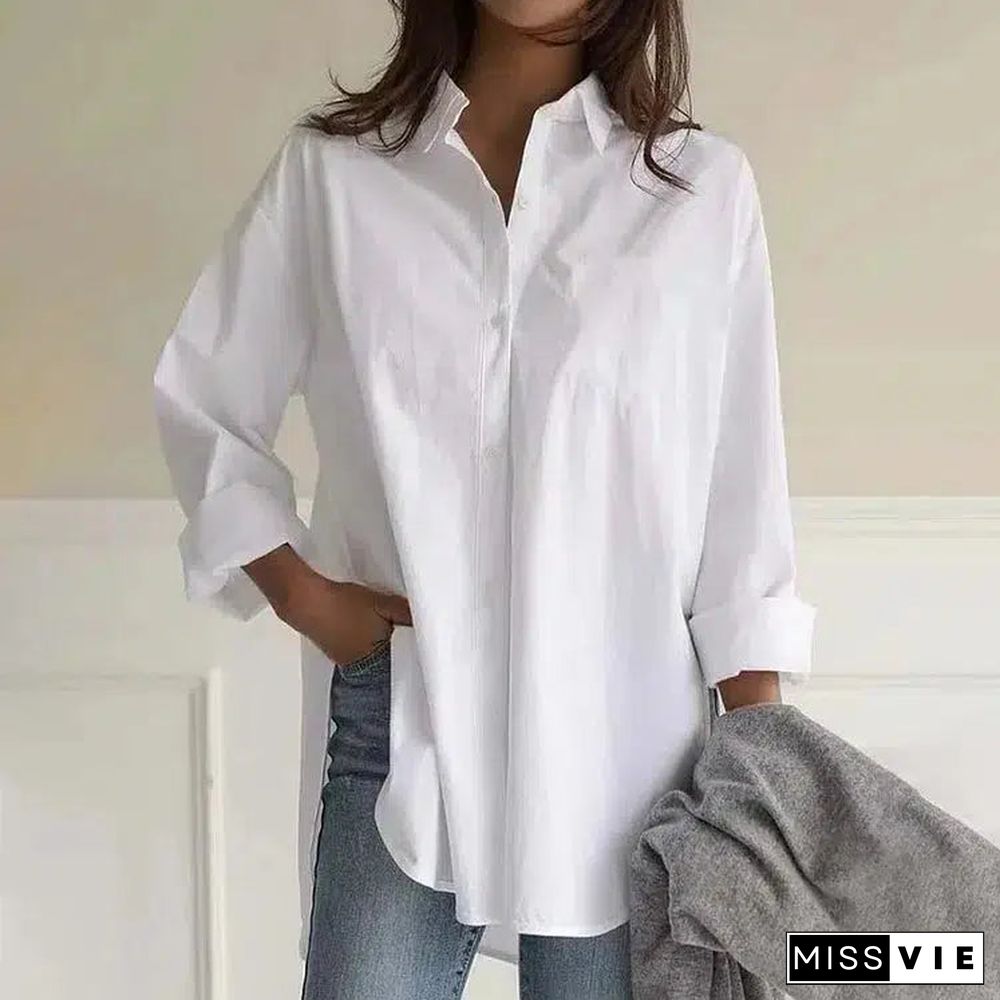 White Plain Collared Shirt