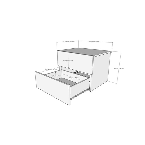 Nexera Origin 3 Piece Bedroom Set， Bark Grey and White - - 30273664