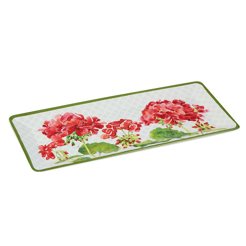 Certified International Geraniums 3-pc. Melamine Hostess Set