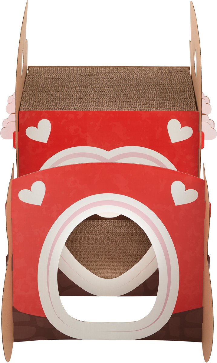 Frisco Love Carriage Cardboard Cat House， 2-Story