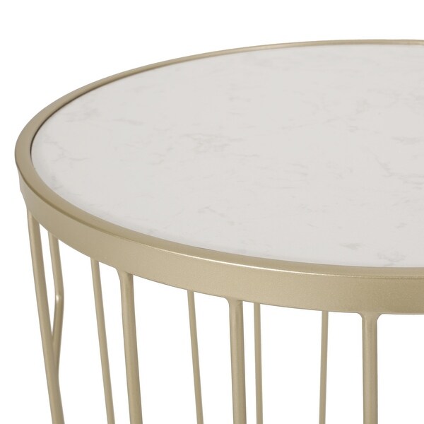 Redden Faux Marble Side Table by Christopher Knight Home