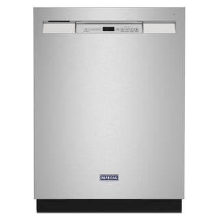 Maytag 24 in. Fingerprint Resistant Stainless Front Control Built-In Tall Tub Dishwasher with Dual Power Filtration 50 dBA MDB4949SKZ