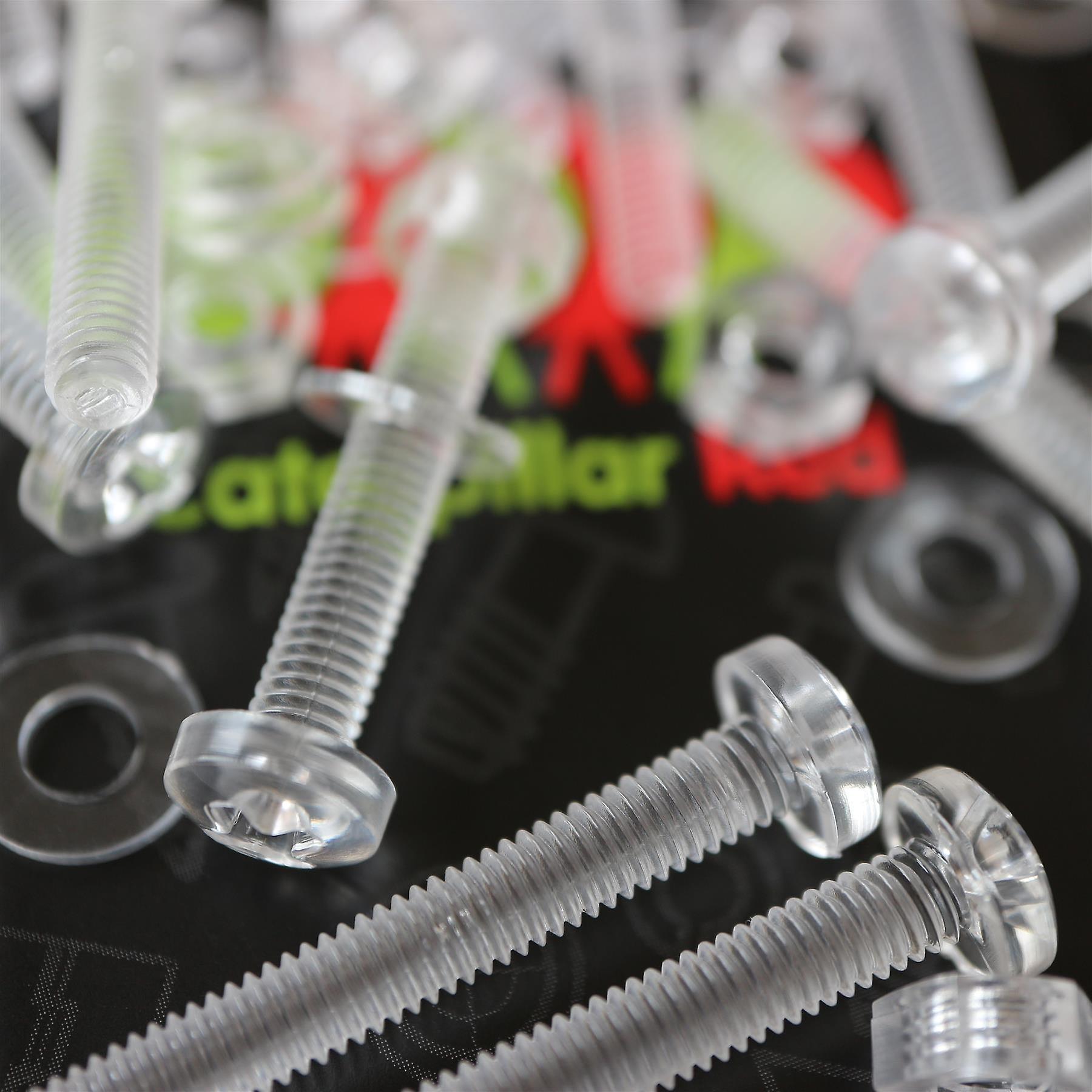 60x Clear Acrylic， Pan Head， M4 x 30mm， Plastic Bolts， Nuts and Washers - Screws