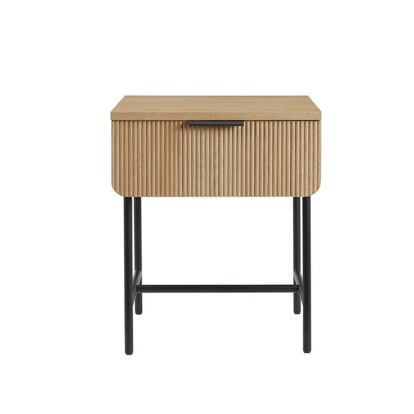 Middlebrook Designs Minimal Fluted-Door Side Table